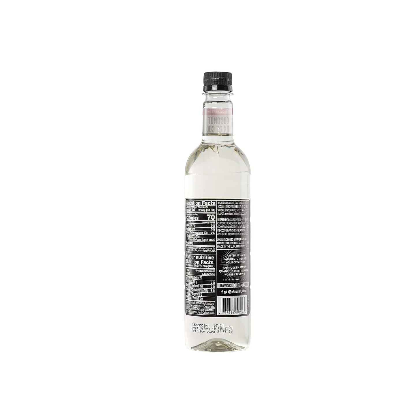 DaVinci Gourmet Classic Coconut Syrup, 25.4 Fluid Ounces (Pack of 1)