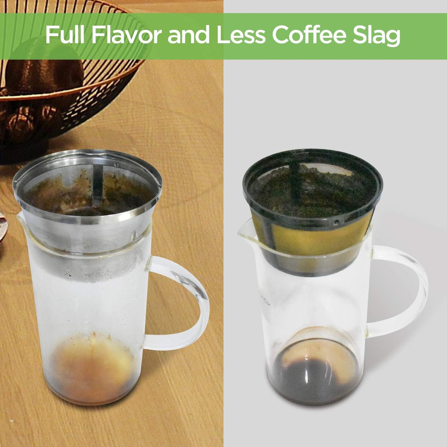 Reusable Coffee Filters 8-12 Cup Permanent Coffee Filters Basket Washable Compatible with Mr. Coffee Black & Decker Coffee Maker Filter Parts