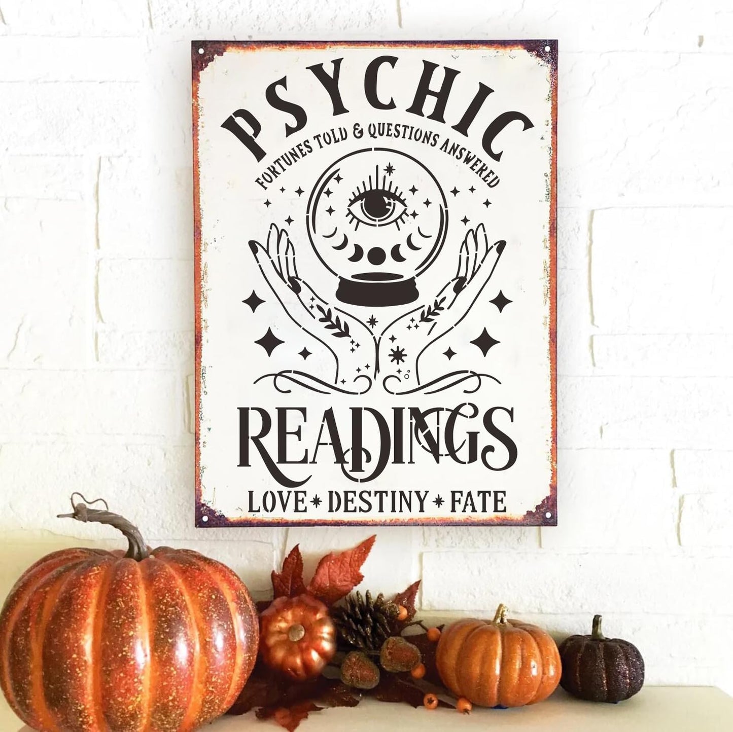 Halloween Stencils for Painting 11.7”x8.26” Reusable Halloween Stencil A4 Skeleton Witch Black Cats Draw Templates for Wood Signs Walls Windows Door Mat Fabrics