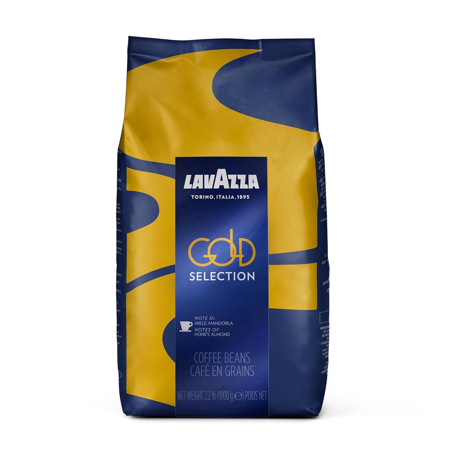 Lavazza Gold Selection Whole Bean Coffee Blend, Light Roast, 2.2 Pound Bag ,Premium Quality, Blended and roasted in Italy,Well balanced, Aromatic Blend with notes of honey and almond