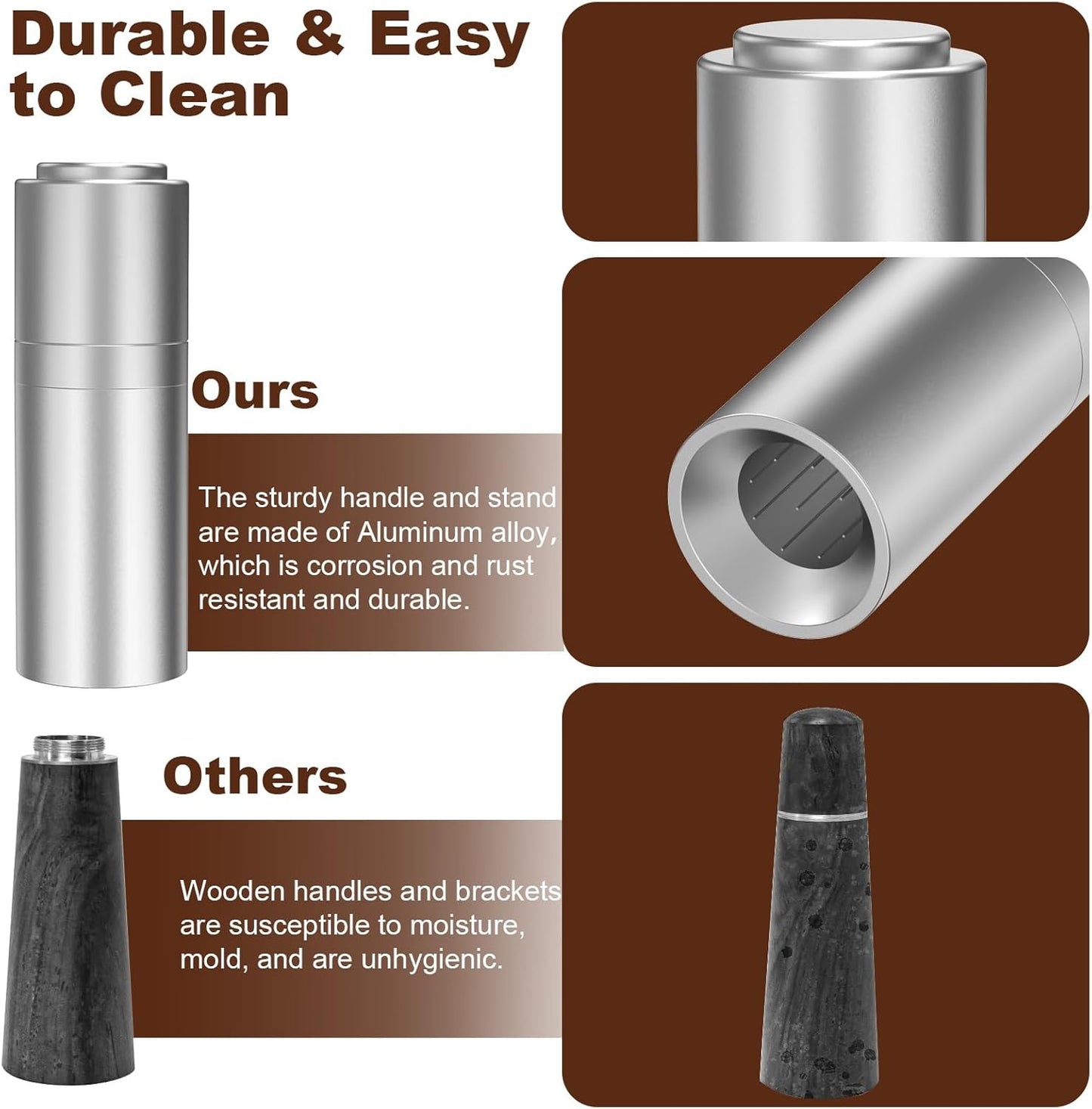 WDT Espresso Distribution Tools Espresso Stirrer Tool WDT Coffee Distributor for Barista Espresso Machine Accessories 9*0.35mm Espresso Grounds Stirrer with Extra 9 Replaceable Needles,Silver