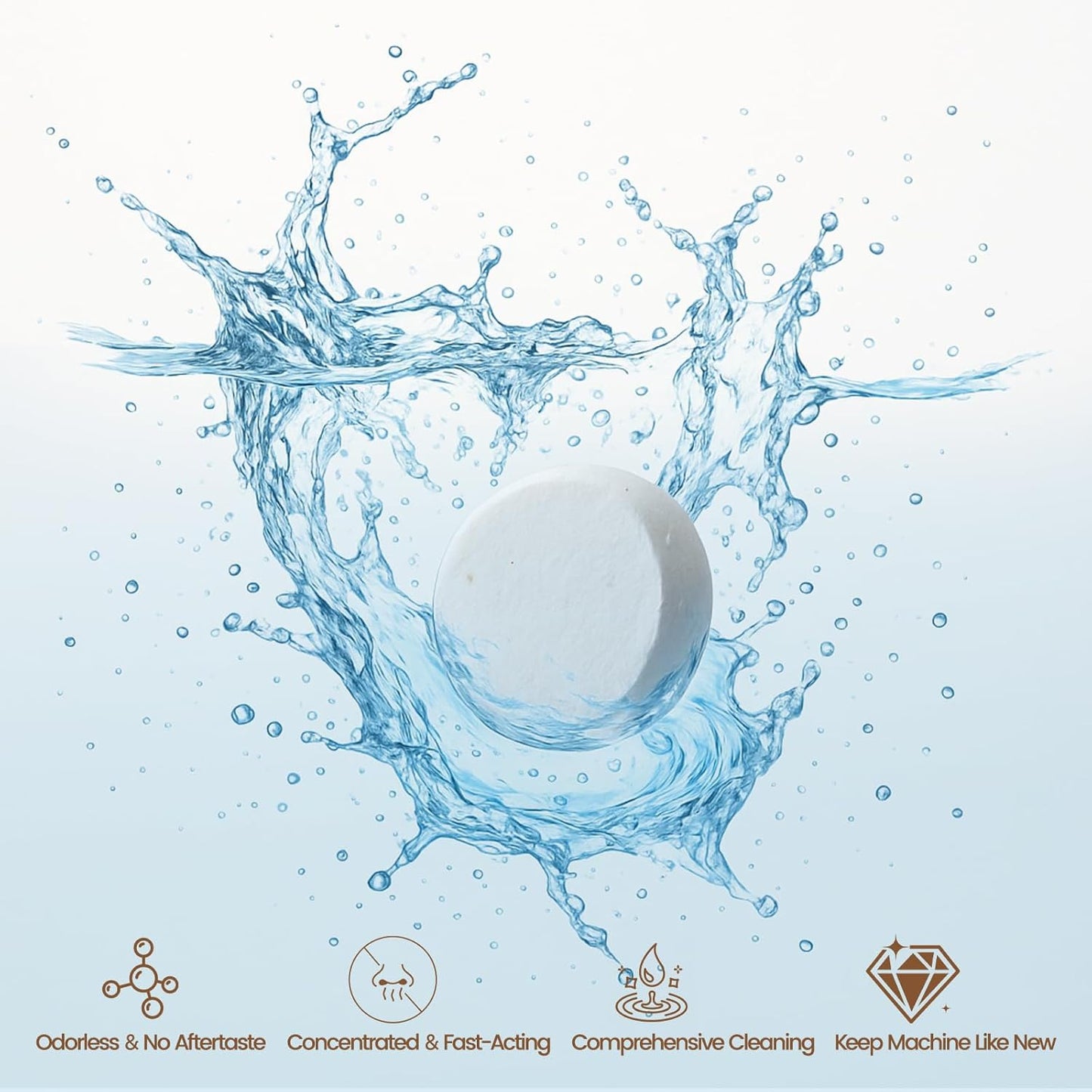 24 Pcs Espresso Cleaning Kit Includes 20 Pcs Coffee Machine Cleaning Tablets Blind Backflush Disc and Water Filter Inserts for Cafe Accessories Coffee Maker Cleaner