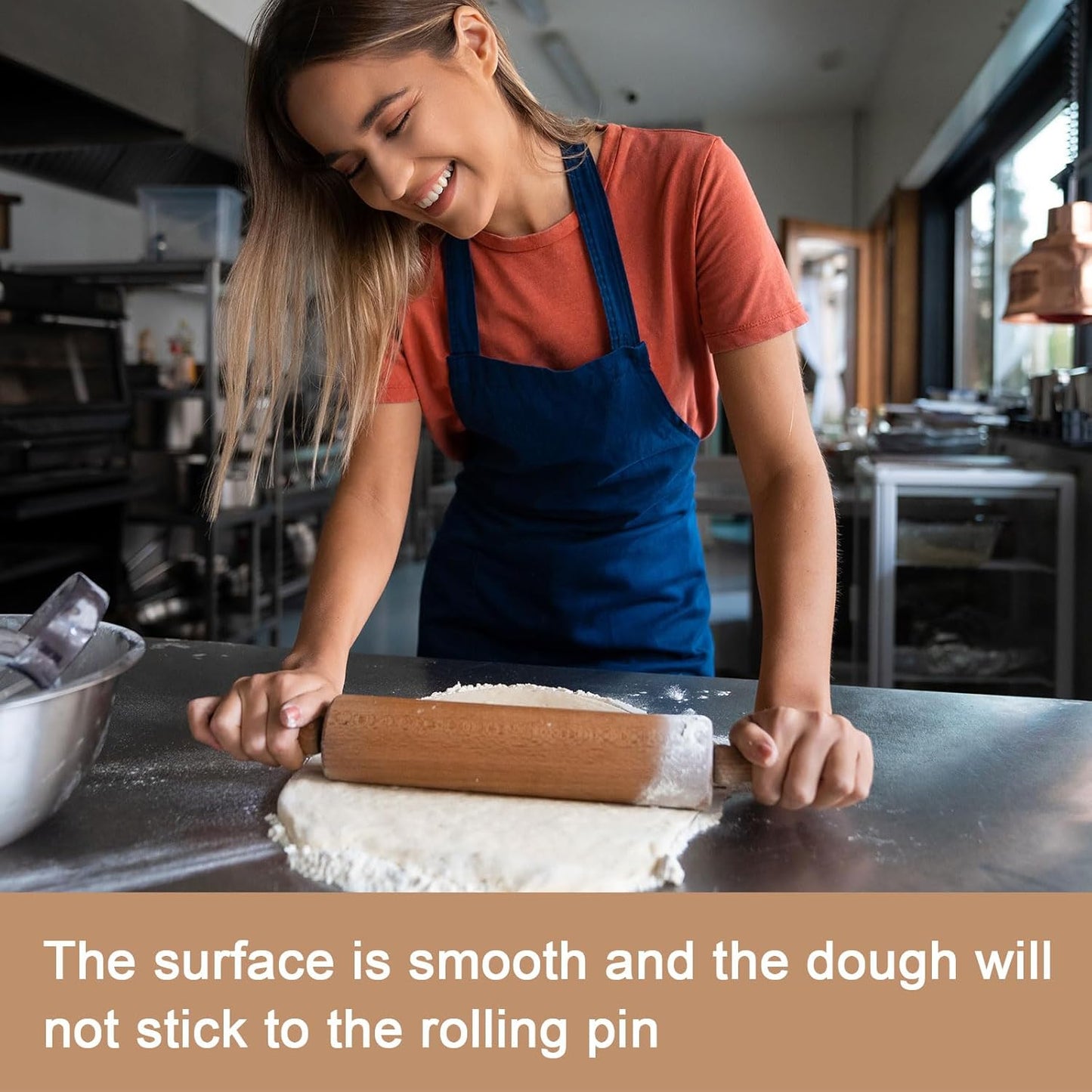 HARFINGTON 2pcs Silicone Rolling Pin 10" Stainless Silicone Surface Non-Stick Stainless Steel Inner Core Dough Roller Kitchen Roller for Baking Pastry Pizza Fondant Bread, Blue,Dark Green