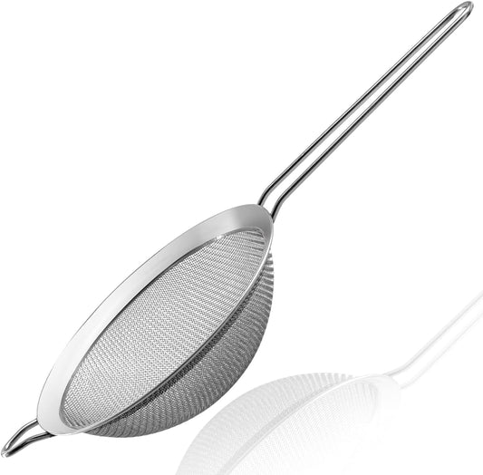 Anaeat Fine Mesh Strainers - Premium Stainless Steel Colander Sieve Sifters, with Durable Mesh and Sturdy Handle, Excellent for Sifting Dry ingredients, Flour, Pastas, Rice, Tea (5.5")