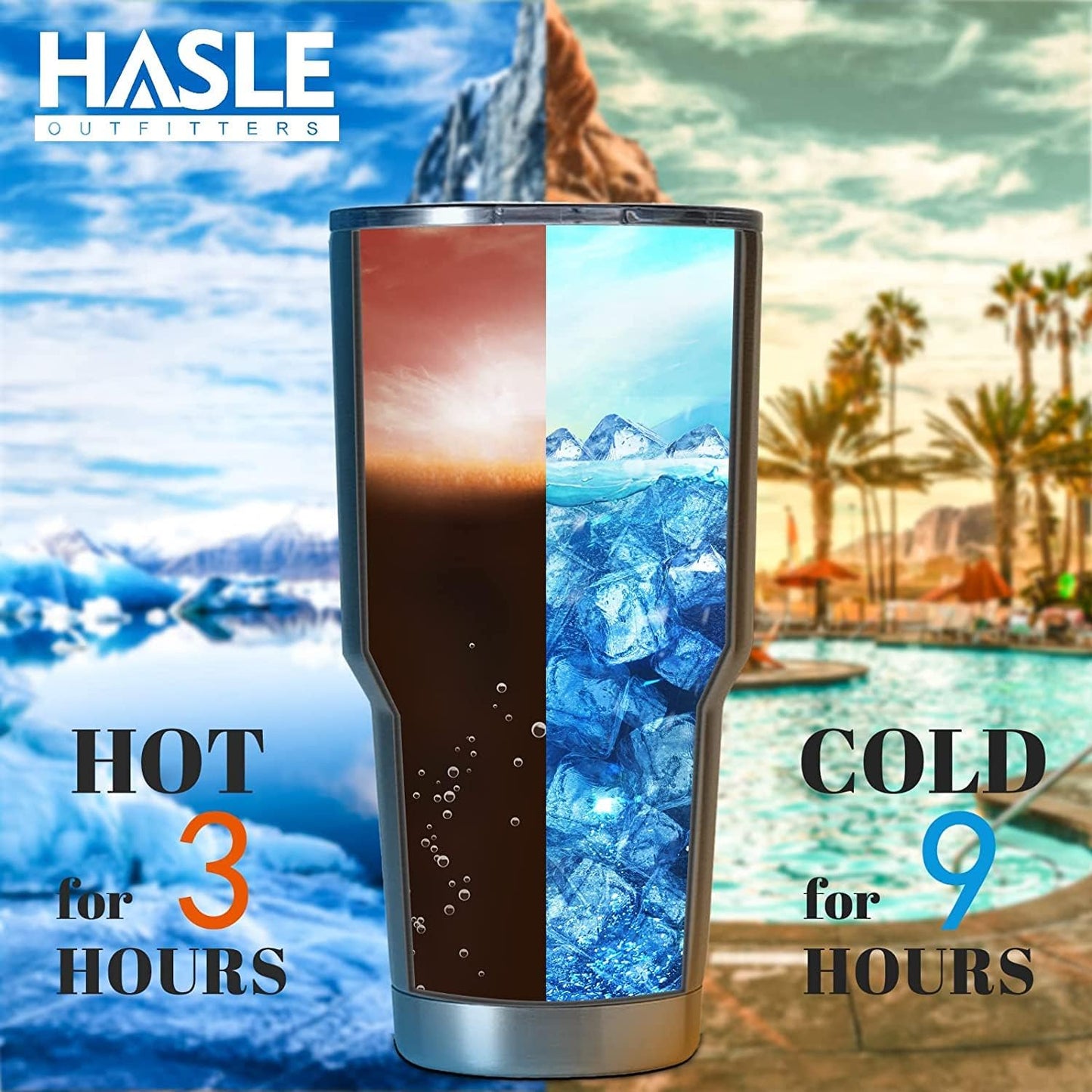 HASLE OUTFITTERS 30oz Stainless Steel Tumbler, Double Wall Vacuum Insulated Travel Mug Tumbler, Durable Insulated Coffee Mug, Gift Box Set (Red, 12)