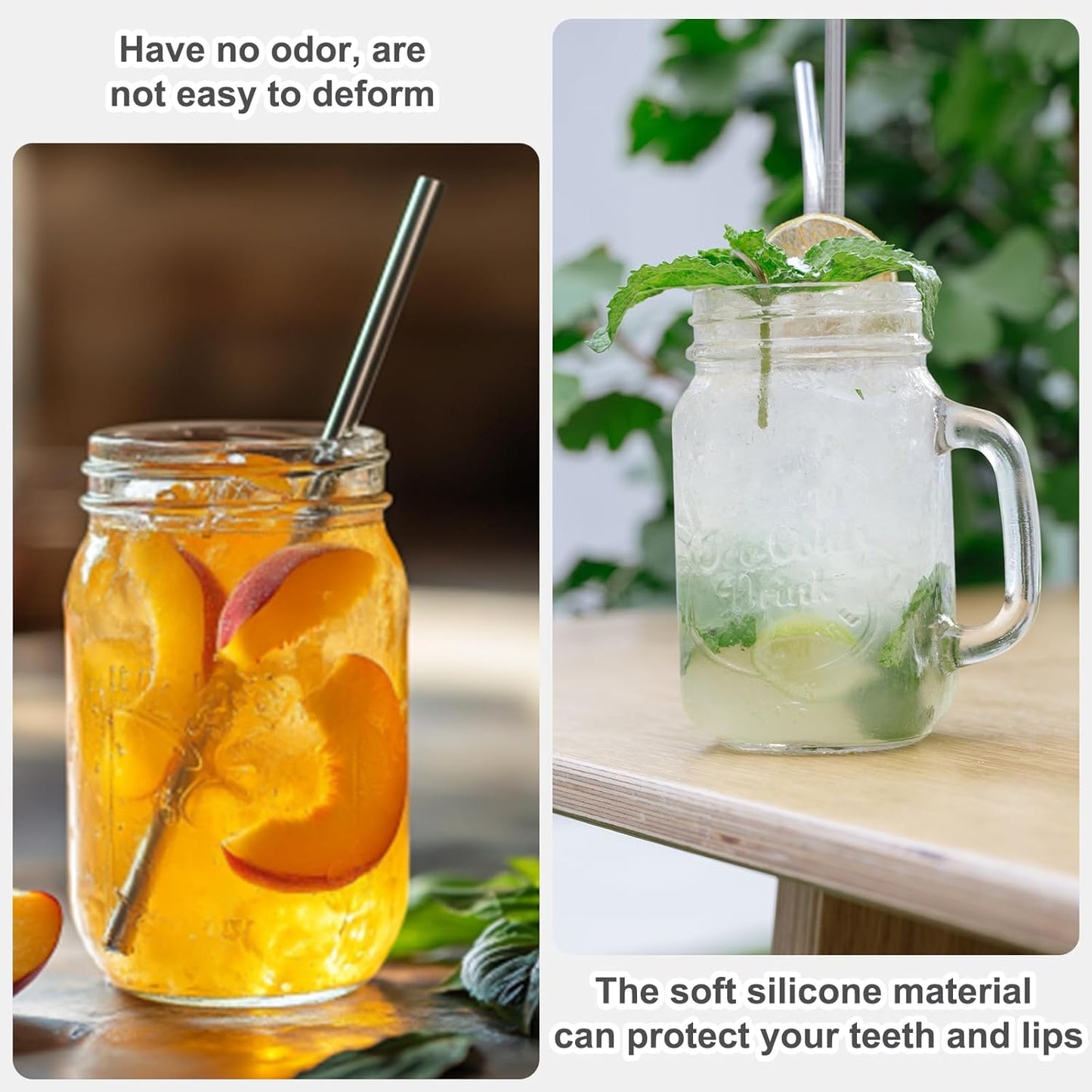 uxcell 20Pcs Silicone Straw Tips, Metal Straw Covers, Soft Reusable Straws Tips Fit for 8mm/0.31" OD Stainless Steel Straws (Green)