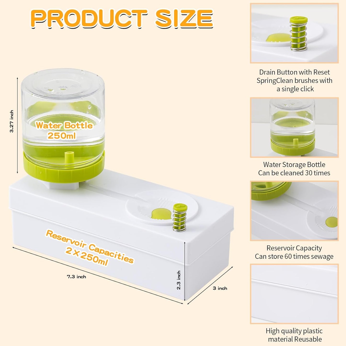 Paint Brush Cleaner Brush Rinser with Drain Water Circulation Paintbrush Scrubber Cleaner Rinser Cup for Acrylic, Watercolor, Oil and Water-Based Paints Art Supplies Paint Brush Cleaner Tool