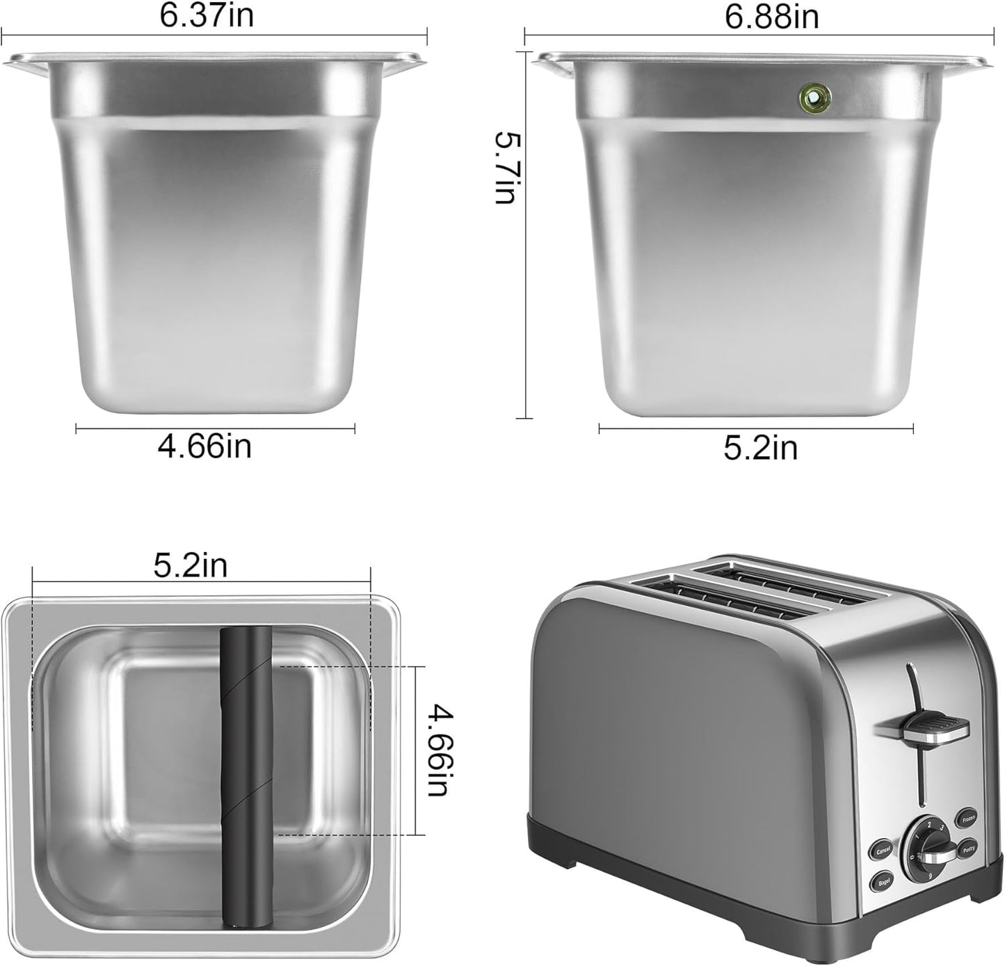 Stainless Steel Coffee Knock Box, Square Espresso Knock Box, Large Capacity Coffee Accessories, Easy to Clean Espresso Accessories for Home, Kitchen, Cafe, and More