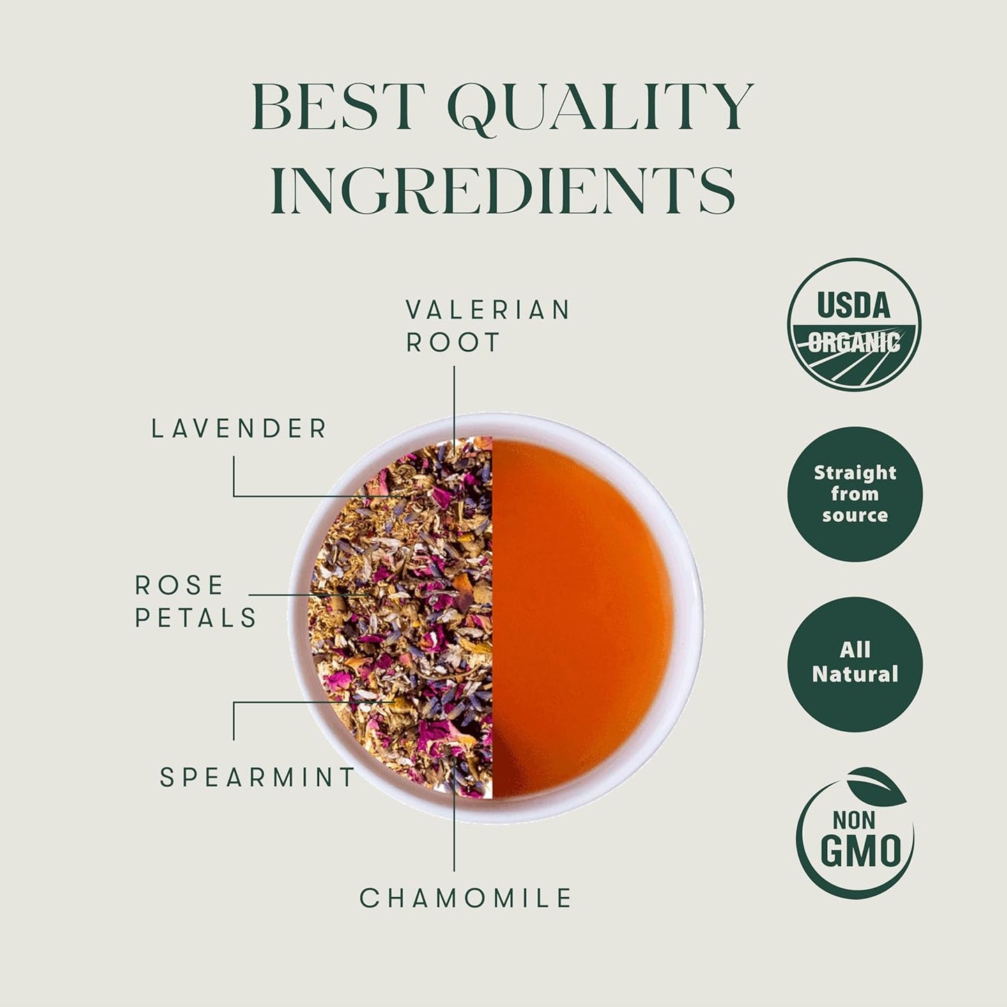 Luxmi Estates - Valerian Dream - Organic Valerian Root Tea for Sleep - Loose Leaf - 50g (25 Cups) | with Valerian Root, Chamomile & Lavender | Perfect Wellness Sleep Tea