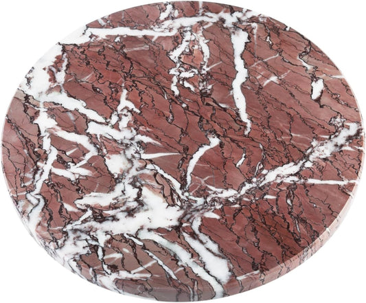 Koville African Marble Cutting Board for Kitchen, 11" Round Hand Crafted Marble Slab for Cheese, Charcuterie, Pastry Board - Wedding Gift, House Warming Gift(AFRICAN LILAC)