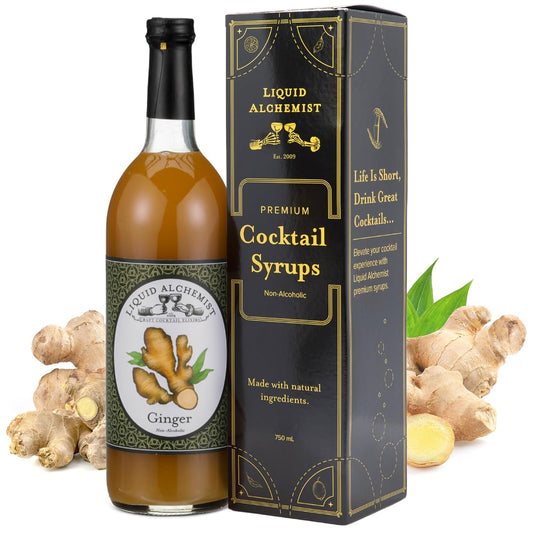Liquid Alchemist Ginger Syrup for Cocktails - Real Ingredients Make our Liquid Ginger Puree for Cocktails the Perfect Moscow Mule Cocktail Syrup - Our Mixer is Non-GMO & Vegan (25 oz)