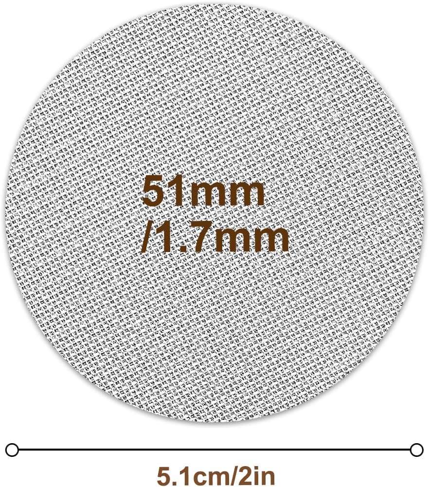 Espresso puck screen 51mm 2 Pack & Walnut Puck screen stand, 316 Stainless Steel Espresso Accessories, Professional Tool for Portafilter Filter Basket