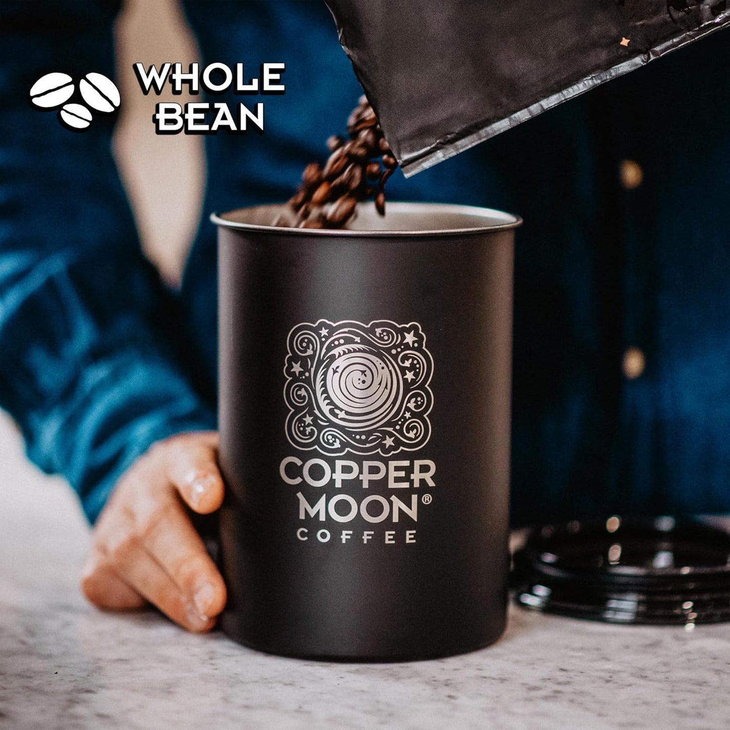 Copper Moon Dark Roast Whole Bean Coffee, Sumatra Blend, 2 Lb (Pack of 2)