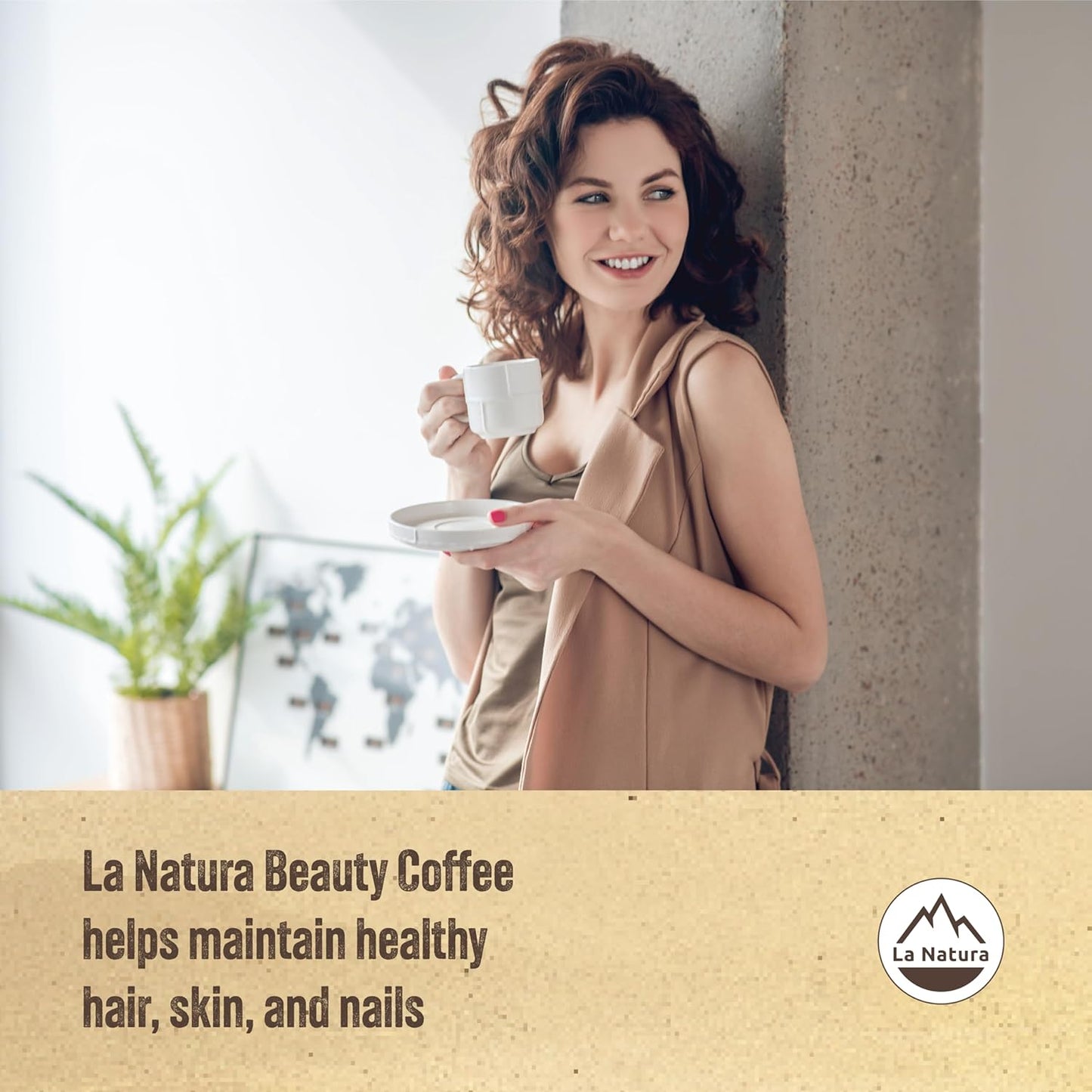 La Natura European-Style Beauty Coffee Pods - For Original Line Nespresso Machines - Espresso Roast with Biotin, Selenium, and Zinc for Healthy Hair, Skin, Nails - Pack of 60