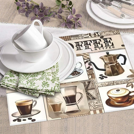 Coffee Dish Drying Mat, Highly Absorbent Microfiber Kitchen Counter Pad Reusable Washable, 16*18"