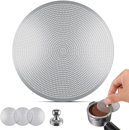 3 Pcs 54mm Espresso Puck Screen - 0.2mm Ultra Thin Espresso Puck, Stainless Steel Reusable Coffee Filter, Compatible with 54mm Breville Portafilter Basket