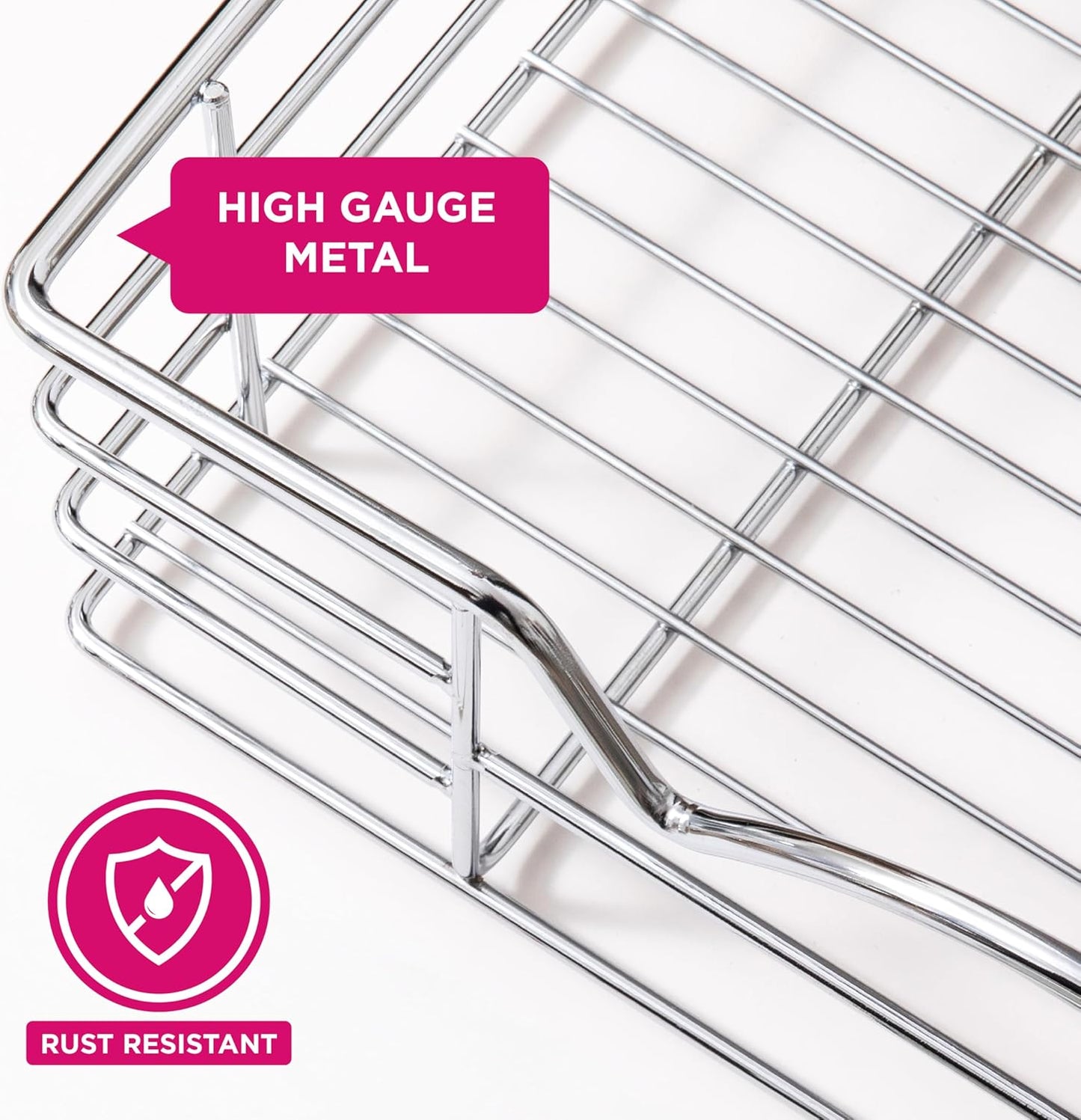 HOLDN’ STORAGE Heavy-Duty Premium Collection Pull Out Cabinet Organizer, Cabinet Drawer Slide Outs, Lifetime Limited Warranty - Basket Size 11" W x 21" D x 5" H, Anti-Rust Chrome Finish