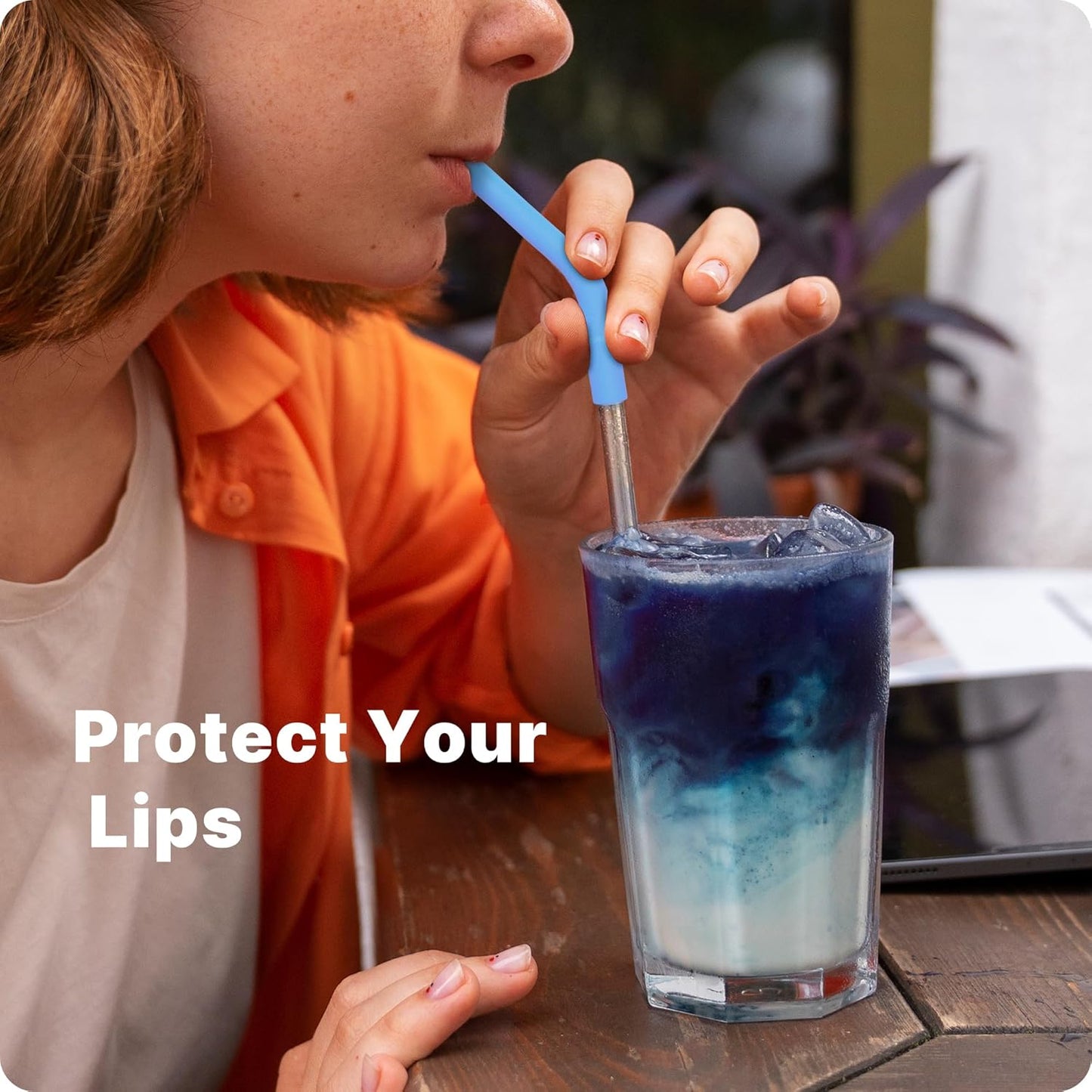 6Pcs Silicone Straw Tips, Reusable Rubber Straw Tips for Metal Straws and Other 0.31Inch (8MM Outdiameter) Straws, Fit for Stanley Cup Tumbler (Multicolor 2)