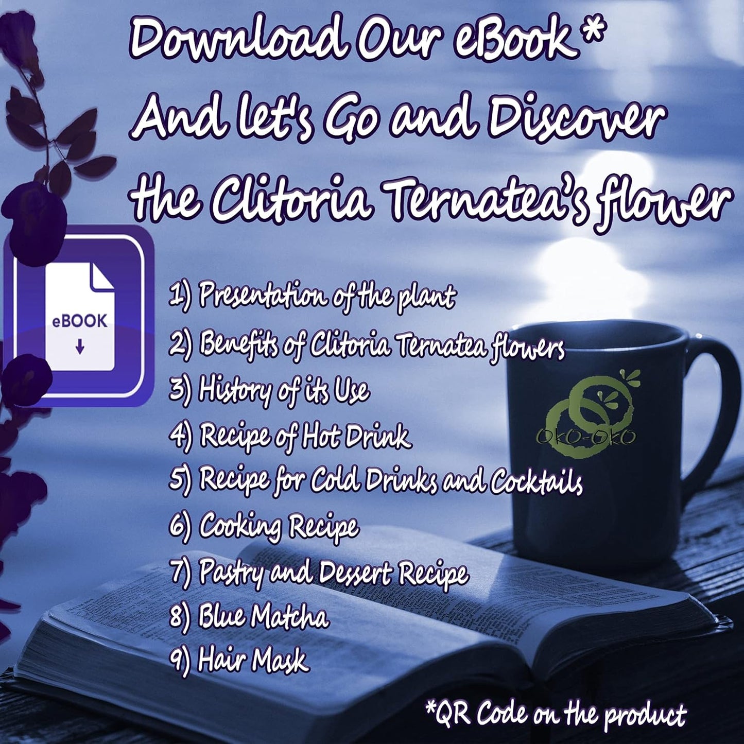 Blue Matcha Butterfly Pea Powder 35.2 Oz or 1 Kg | OkO-OkO - Premium - 100% Natural from flowers of Ternatea Thailand No additives - infusion, Blue Herbal tea, Organic Vegan food coloring, cocktail, meal, baking