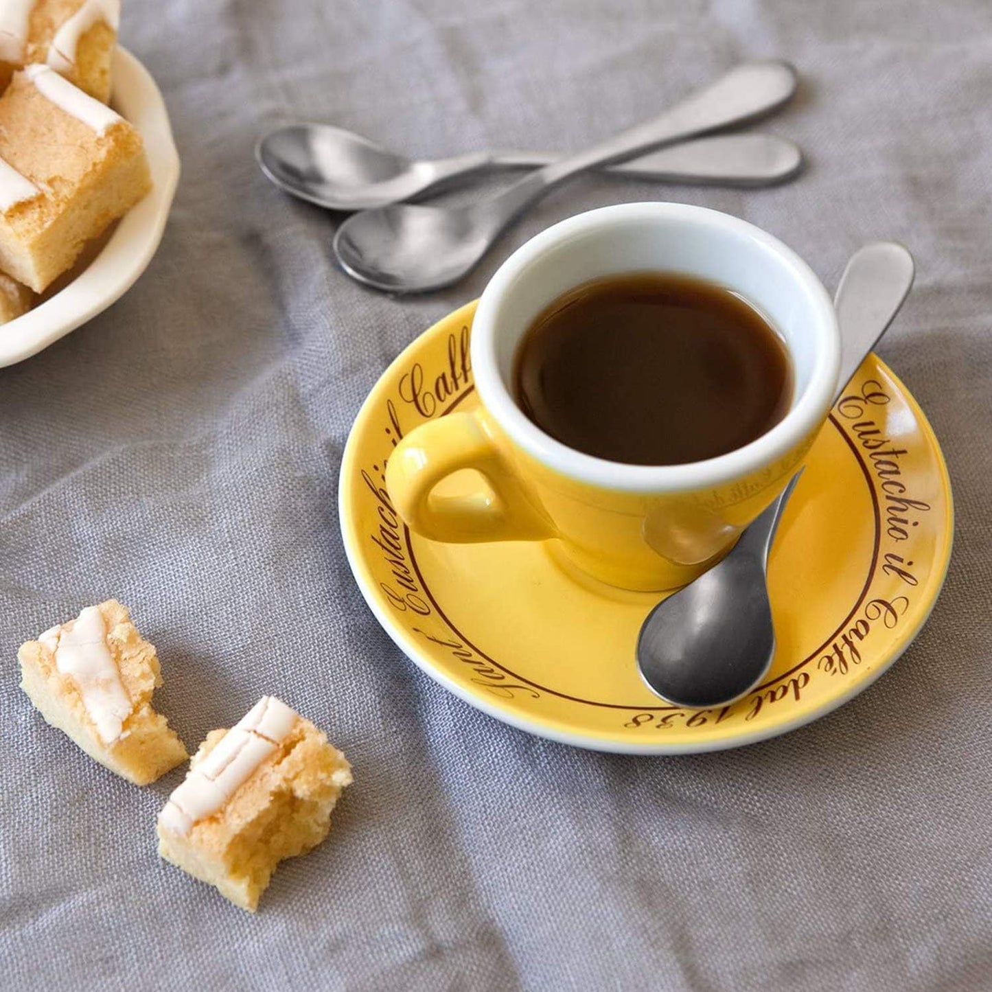 Knork Stainless Steel Demitasse Spoon (Set of 6), Matte Silver, Tiny Coffee-Appetizer Specialty Spoons, Specialty Demitasse