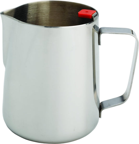 Rattleware 20 oz Stainless Steel Thermometer Clip Pitcher – Perfect for Home, Cafes, Hotels, Offices & Commercial Use – Trusted Barista Choice for Steaming & Frothing Beverages