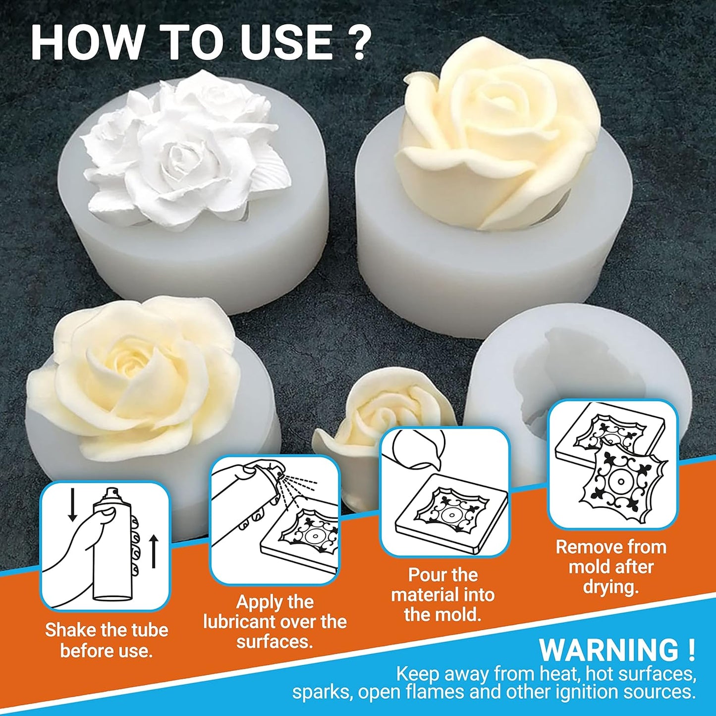 Adhesive Guru Silicone Mold Release Aerosol Spray (2x6.76 fl oz) Lubricant Agent for Epoxy Resin Molds (2 Pack)