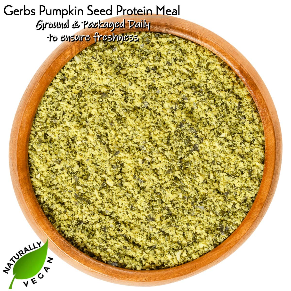 GERBS Pumpkin Seed Meal 4 LBS. Premium Grade | Freshly Harvested & Packaged in Resealable Bulk Bag | Non-GMO, Keto & Paleo | Heart healthy, Natural Sleep Aid & antioxidant rich | Gluten Peanut Free