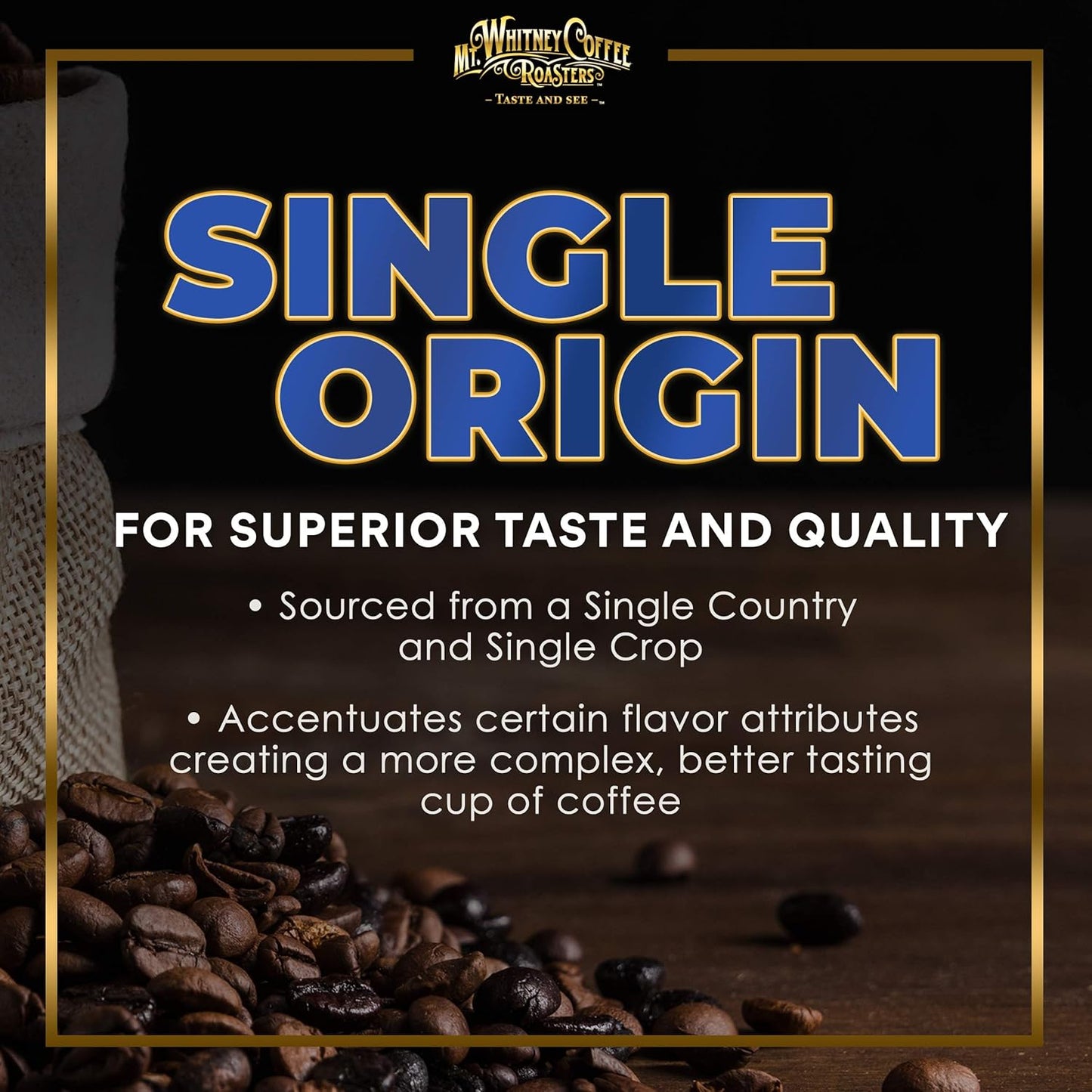 Mt. Whitney Organic Ethiopia Guji Coffee (Ground, 5 Lb)
