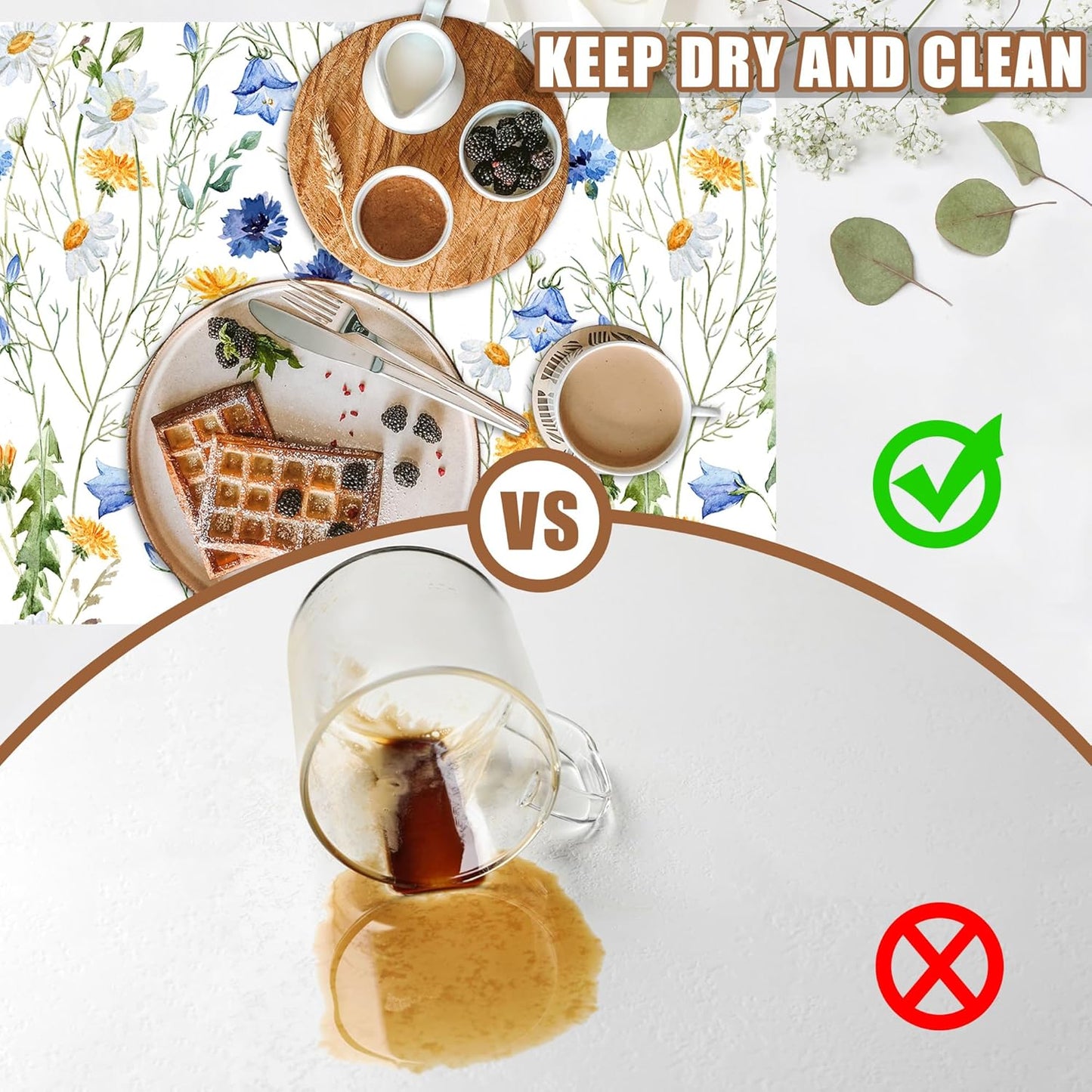 Watercolor Wildflower Dish Drying Mat for Kitchen Counter Hide Stain Absorbent Drying Rack Pad Rubber Backed Coffee Mat Espresso Machine Coffee Bar Accessories 11.8 x 19.7 Inch