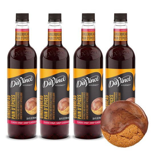 DaVinci Gourmet Classic Gingerbread Syrup, 25.4 Fluid Ounces (Pack of 4)