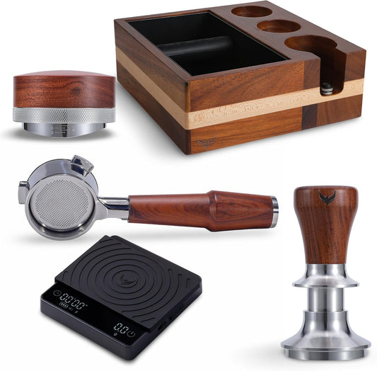 54mm Breville Espresso Machine Accessories with Knock Box Station, Tamper & Distributor, Naked Portafilter and Digital Espresso Scale