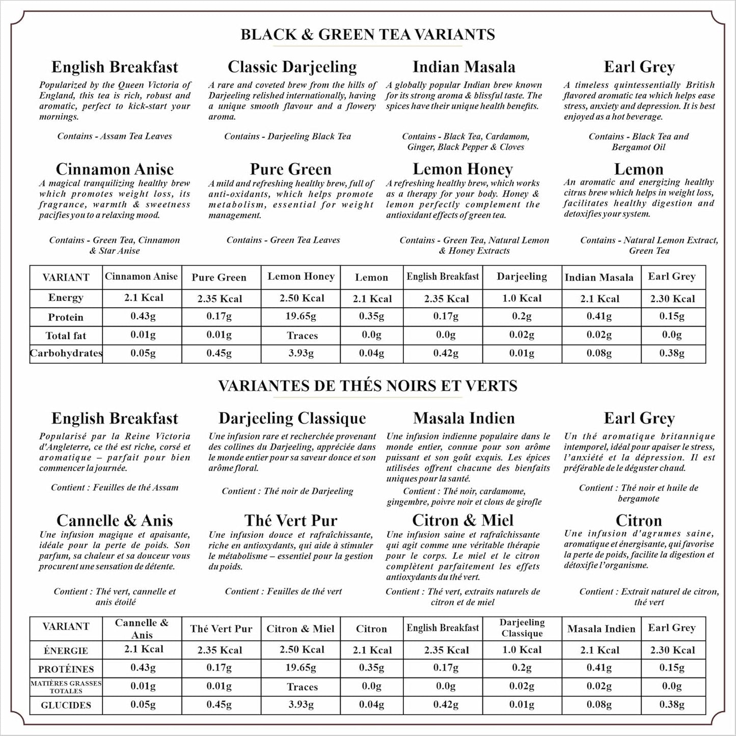 Octavius Urban Print Wooden Tea Sampler Box | Variety Pack Sampler | Perfect For Gifting & Thanksgiving - 6 Flavours & 30 Bags