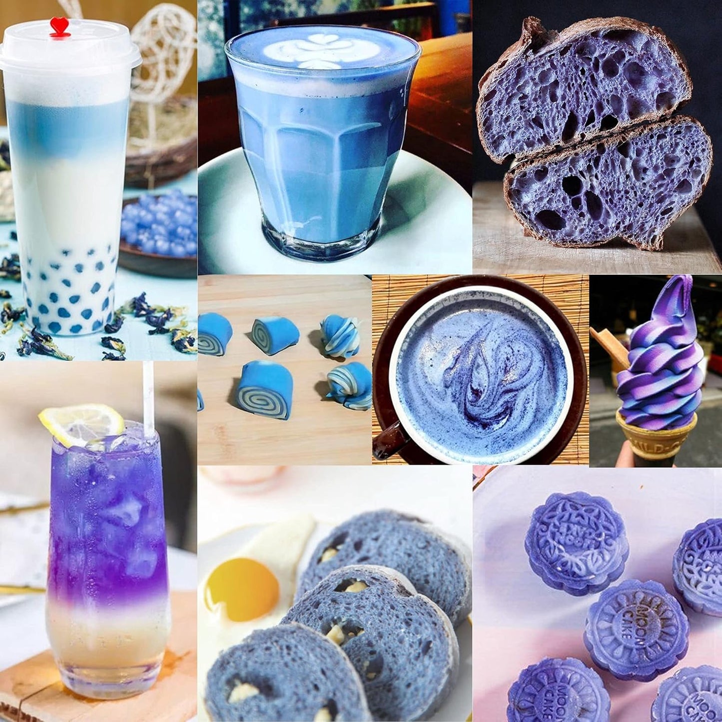 Blue Matcha Butterfly Pea Powder 4 Oz | OkO-OkO - Premium - 100% Natural from flowers of Ternatea Thailand No additives - infusion, Blue Herbal tea, Organic Vegan food coloring, cocktail, meal, baking