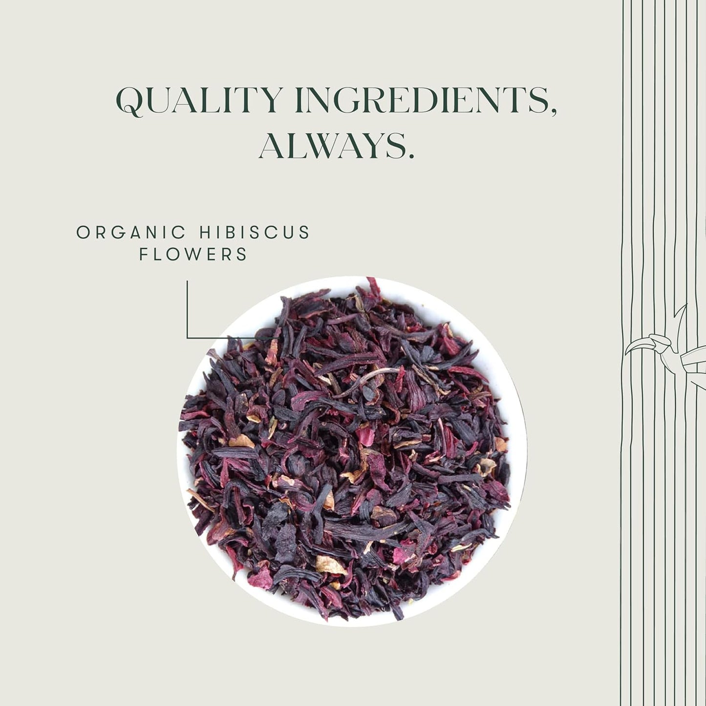 Luxmi Estates - Pure Hibiscus Herbal - Organic Hibiscus Tea - Loose Leaf - 250g (125 cups) | With Organic Hibiscus Flowers | Single Ingredient | Helps with Blood Pressure and Imrpove Heart Health
