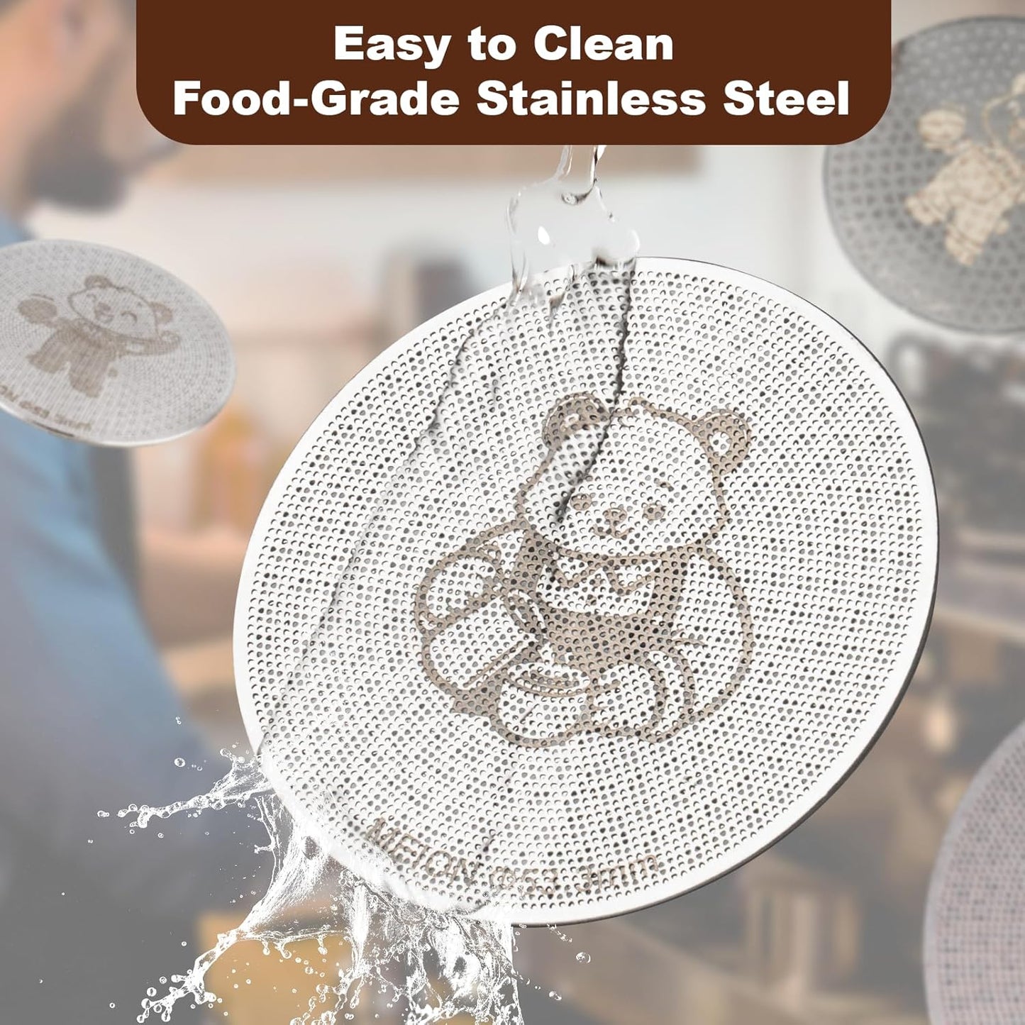 MEION 51mm Espresso Puck Screen-2 Pack 0.8mm Thickness Espresso Filter Screen, Reusable Metal Coffee Filter for Bottomless Portafilter Basket 51mm, Stainless Steel Coffee Puck Screen