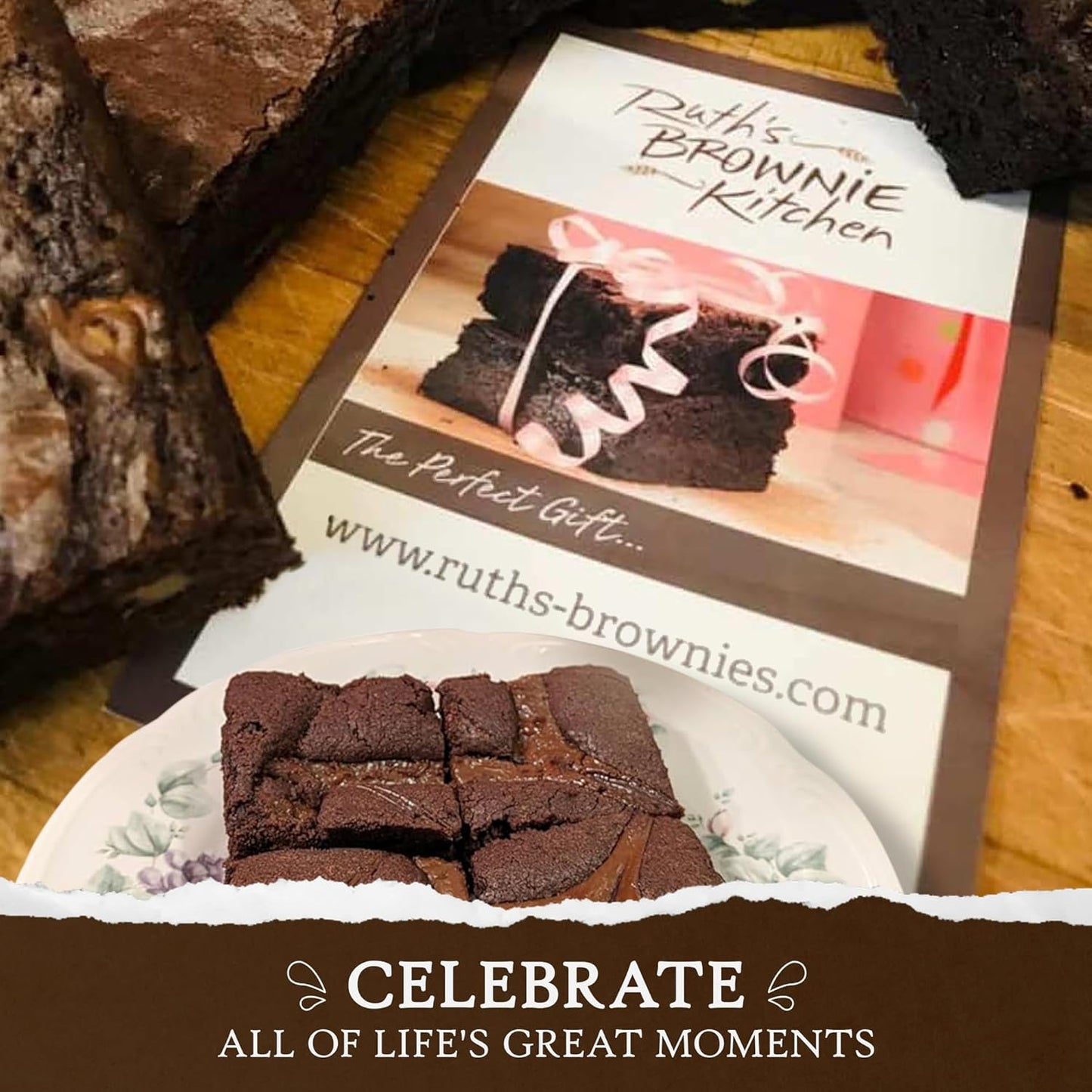 Ruth’s Caramel Swirl Cake Style Brownies 1 Dozen – Gourmet Baked Treats | Delicious Gift with The Finest Ingredients | Guaranteed to Arrive Fresh