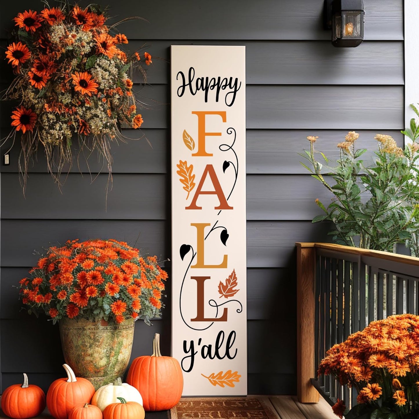 Fall Stencils for Painting on Wood Happy Fall Y’All Stencil Reusable Hey There Pumpkin Stencils for Porch Sign