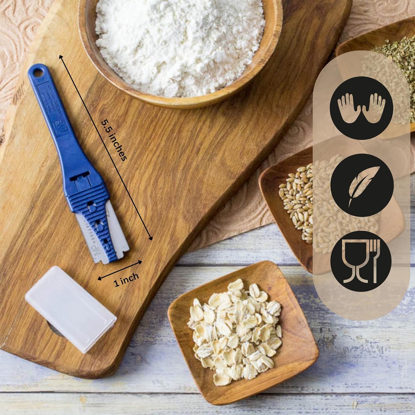 Mure & Peyrot Landaise Bread Lame Dough Scoring Tool- Scoring Knife for Artisan and Sourdough Bread Baking- Made in France- Features Protective Cover- Stainless Steel Blade