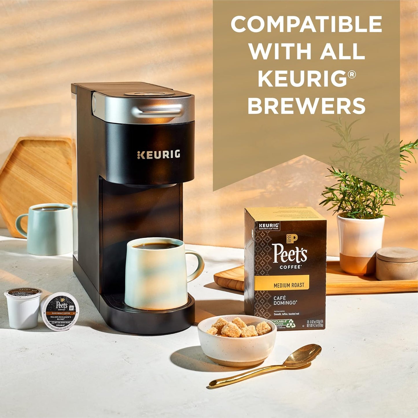 Peet's Coffee, Dark Roast Keurig K-Cup Pods - Major Dickason's Blend 32 Count (1 Box of 32 K-Cup Pods)