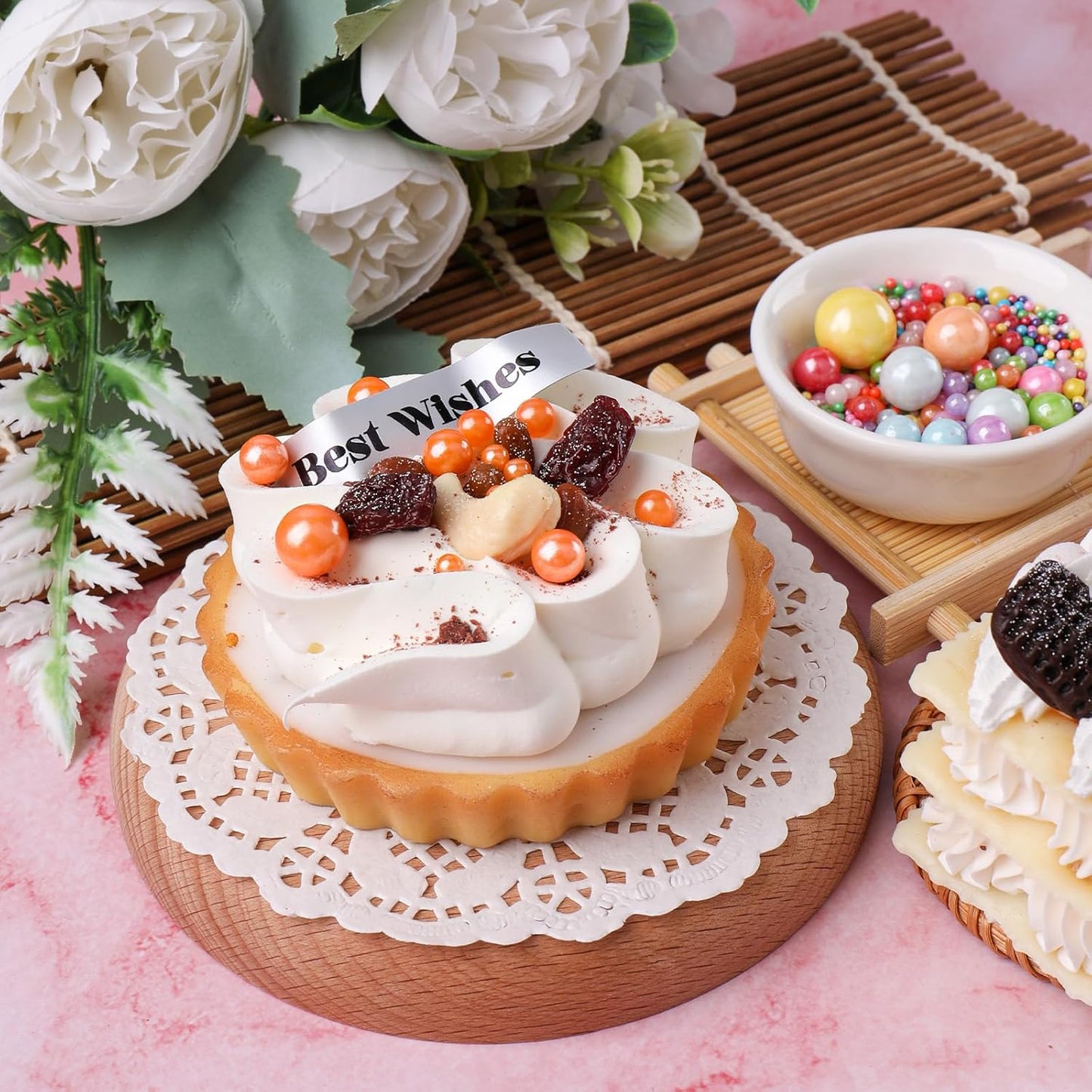 Rainbow Sprinkles for Cake Decorating, 6 Sizes Mix Colorful Edible Pearl Sugar Topping for Cupcake Ice Cream, Wedding Party Valentine Supplies 4.6 oz