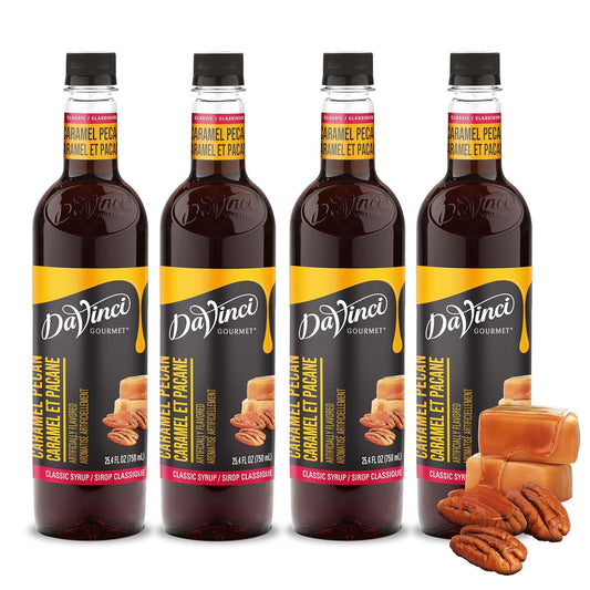 DaVinci Gourmet Classic Caramel Pecan Syrup, 25.4 Fluid Ounces (Pack of 4)