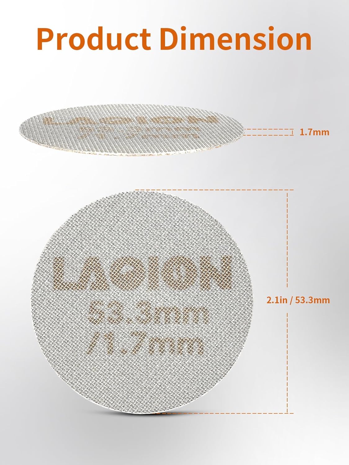 53.3mm Espresso Puck Screen, Reusable Espresso Filter Screen, 1.7 mm Thick, Espresso Distribution Tool Fits for Breville 54mm Coffee Filters, Stainless Steel Espresso Machine Accessories