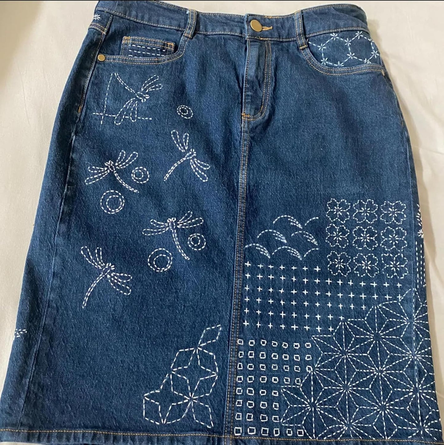 Sashiko Stencil 4.7inch Geometric Sashiko Pattern Template Drawing Line Quilting Stencils for Sewing Hand Quilting Embroidery