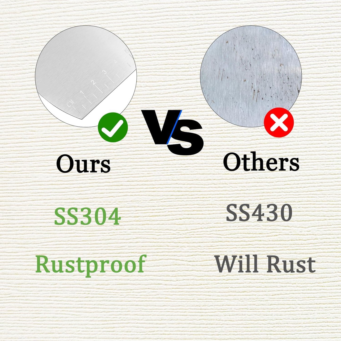 Kichwit 304 Stainless Steel Grill Scraper with Wood Handle, Pizza Dough Cutter, Multi-Purpose Scraper for Cooking, Scraper Tool Kitchen, 1 Pack