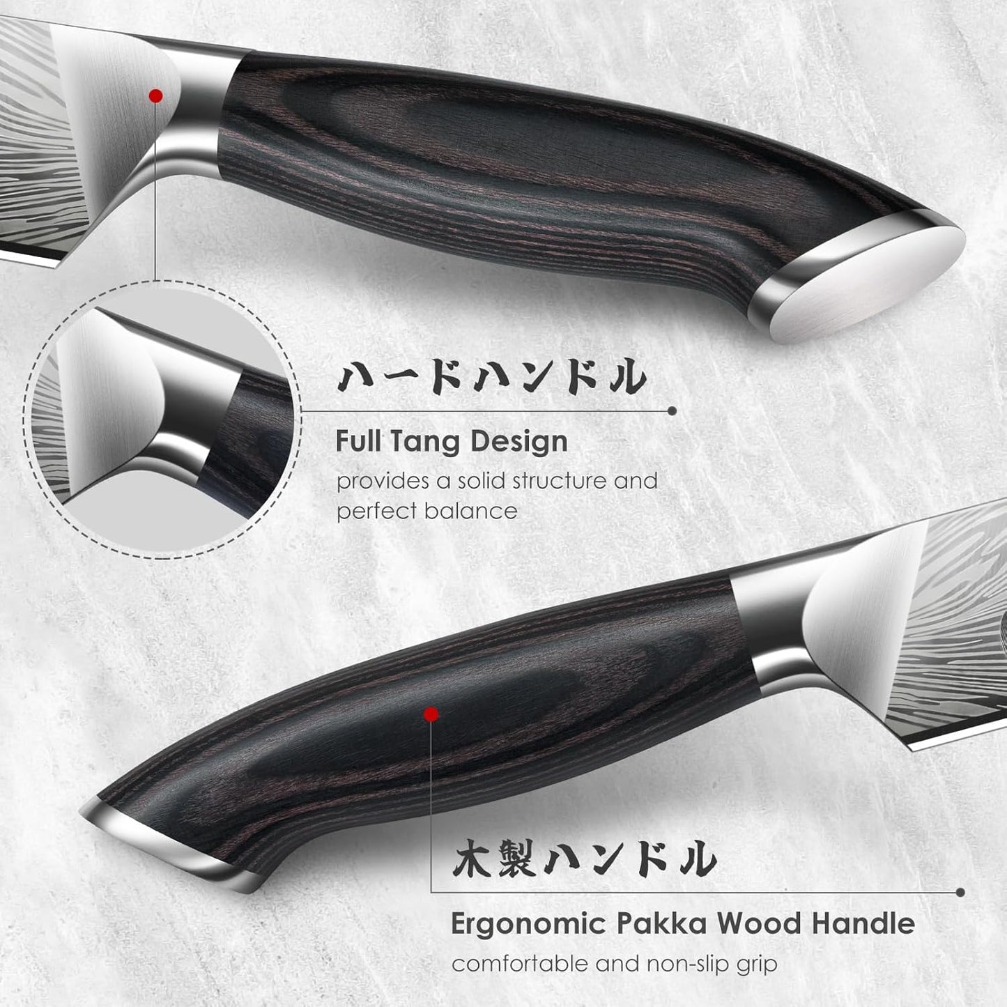 SHAN ZU Brisket Knife in Powder Steel, 12 Inch Carving Knife for Meat Cutting, Turkey and BBQ, Slicing Knives with Ergonomic Pakkawood Handle, Ultra Sharp Meat Knives