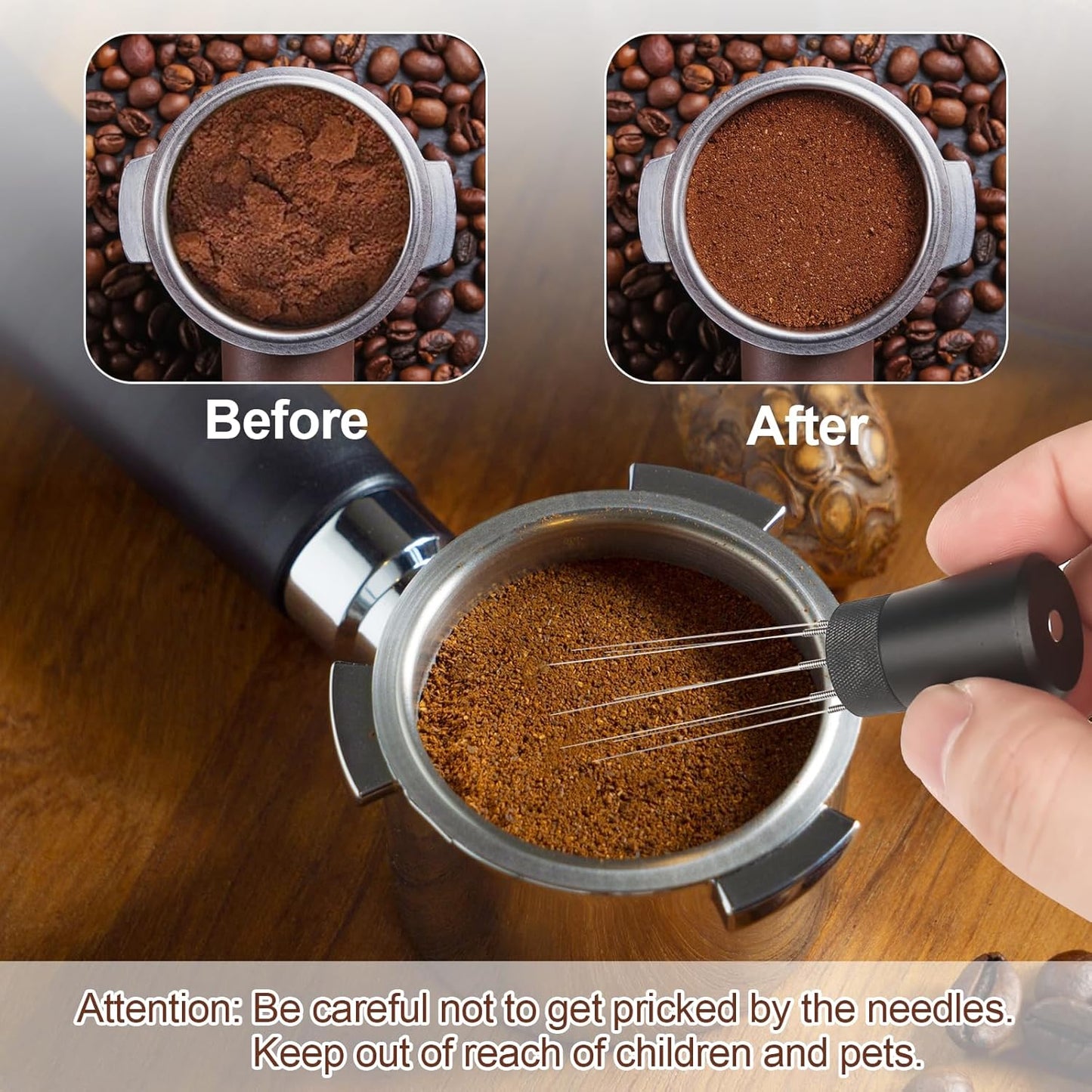 58mm Espresso Tamper Kit - Dual-Spring Calibrated Coffee Tamper, 8-Needle WDT Tool Espresso Distribution Tool, Magnetic Aluminum Dosing Funnel, Reusable Puck Screen, Fit for 58mm Portafilters