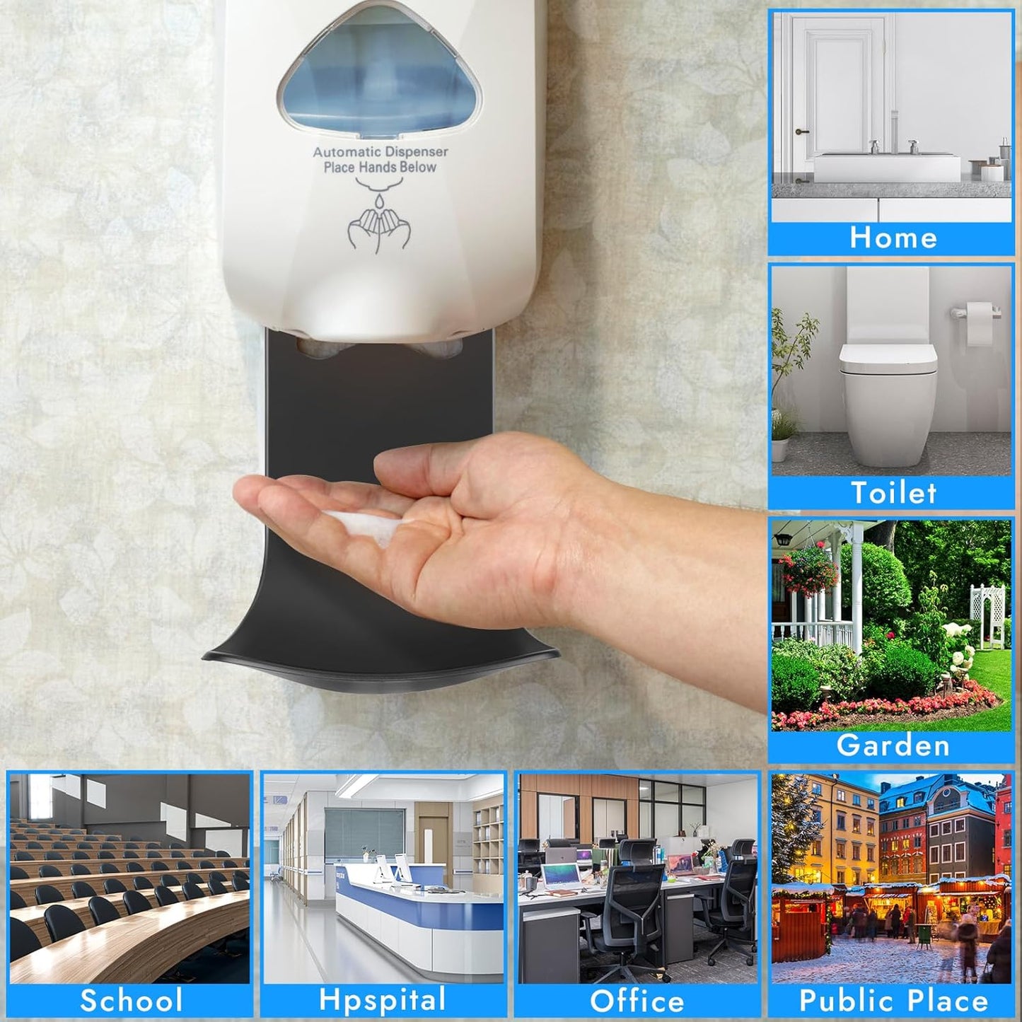 Dispenser Drip Tray Wall Mount Soap Dispenser Bracket, Laundry Detergent Drip Catcher Prevent Dripping and Spraying, Easy to Clean(Black)