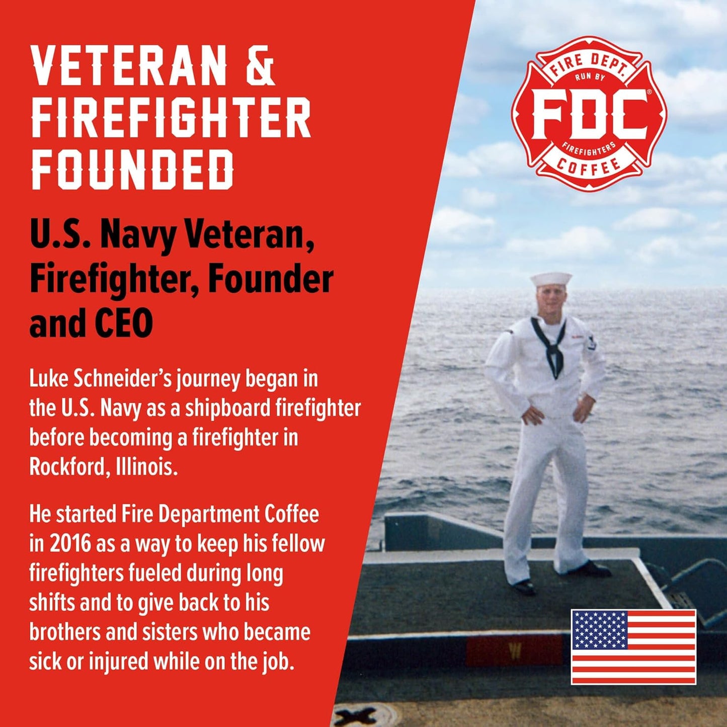 Fire Department Coffee - Bourbon Coffee - Gives Back to Firefighters - Premium Bourbon Infused Whole Beans - Medium Roast - Non-Alcoholic - Roasted in the USA - Veteran Owned - 12 oz