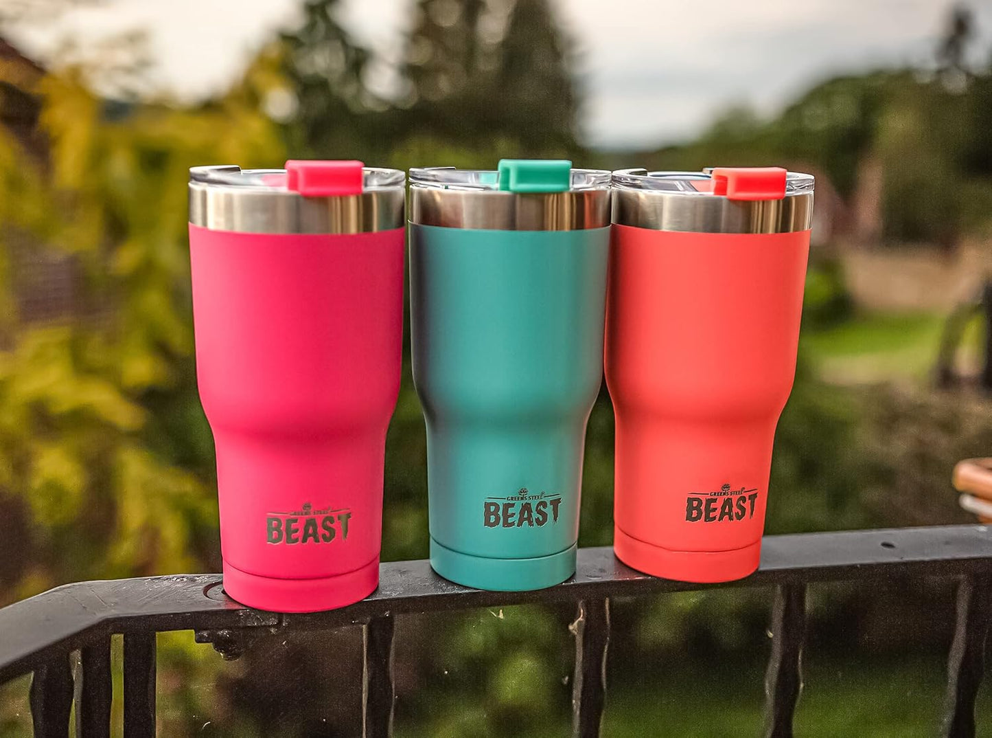 Beast 40 oz Tumbler Stainless Steel Vacuum Insulated Coffee Ice Cup Double Wall Travel Flask (Coral Pink)