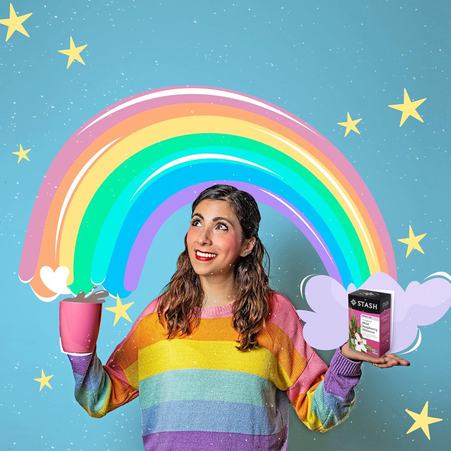 Stash Tea Pomegranate Raspberry & Matcha Green Tea - Caffeinated, Non-GMO Project Verified Premium Tea with No Artificial Ingredients, 18 Count (Pack of 6) - 108 Bags Total